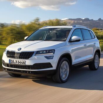 Skoda SUV karoq in weiß