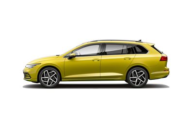 Volkswagen golf variant in gelb seitlich