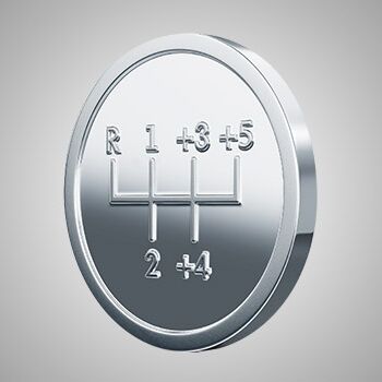 Ein silbernes Symbol.